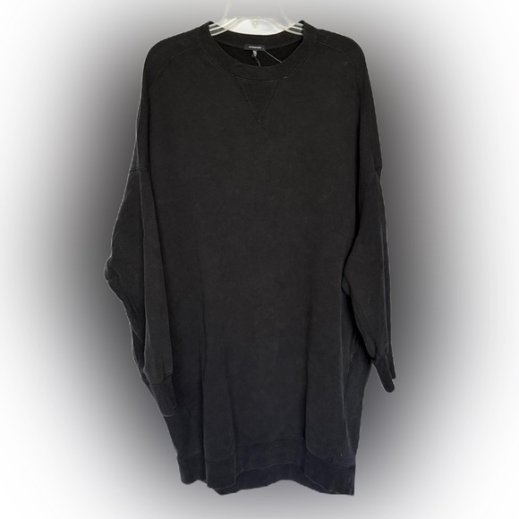 R13 Grunge Sweatshirt Dress Washed Black NWT - Picture 7 of 11